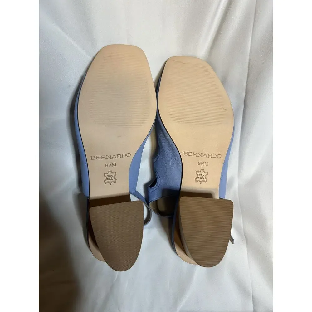 Bernardo Lainey Mid Heel Sandal Cornflower Blue Womens Size 9.5 M‎ #A2